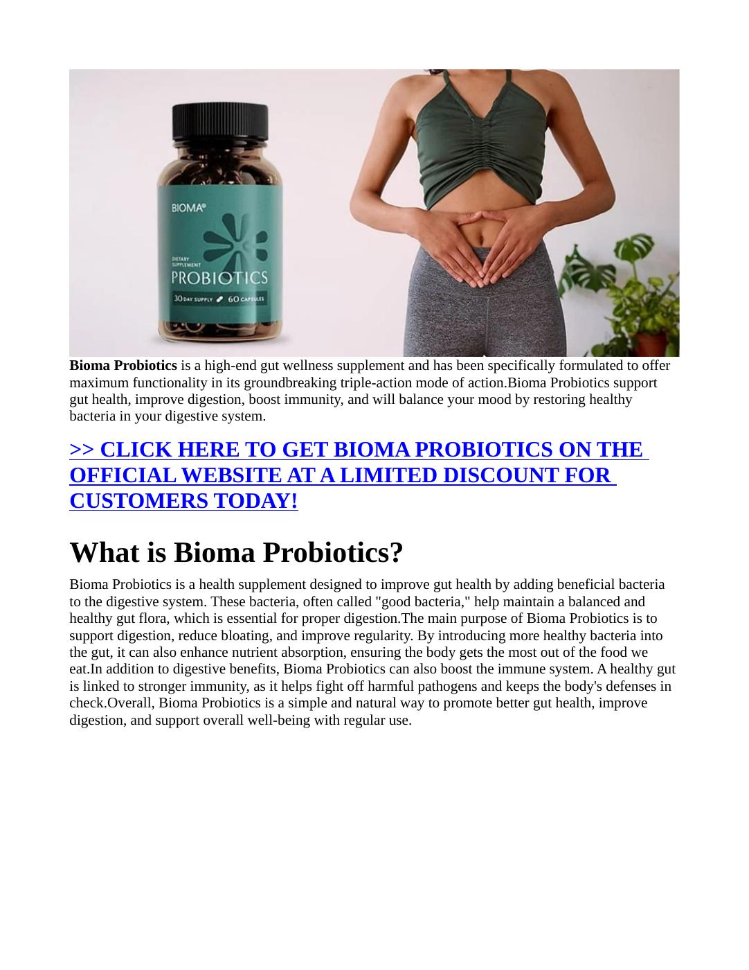 Bioma Probiotics (USER GUIDE) 