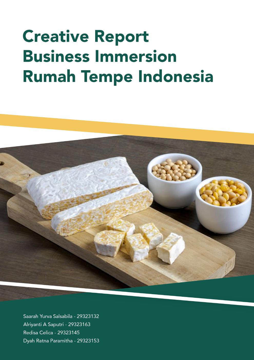 Business Immersion E-Paper: Case Study on Rumah Tempe Indonesia | PDF ...