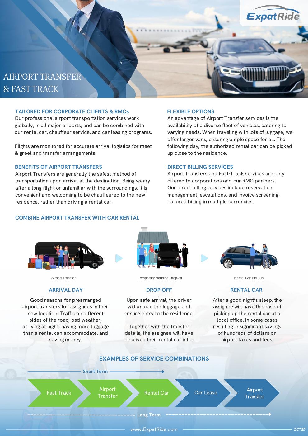 ExpatRide Airport Transfer & Fast Track Brochure