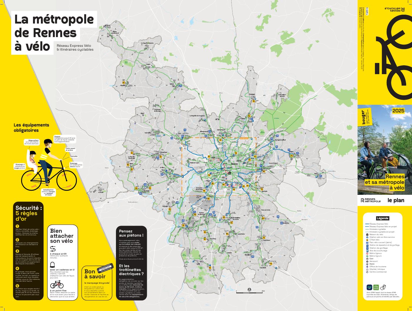 Plan cyclable de la métropole de Rennes-Édition 2025