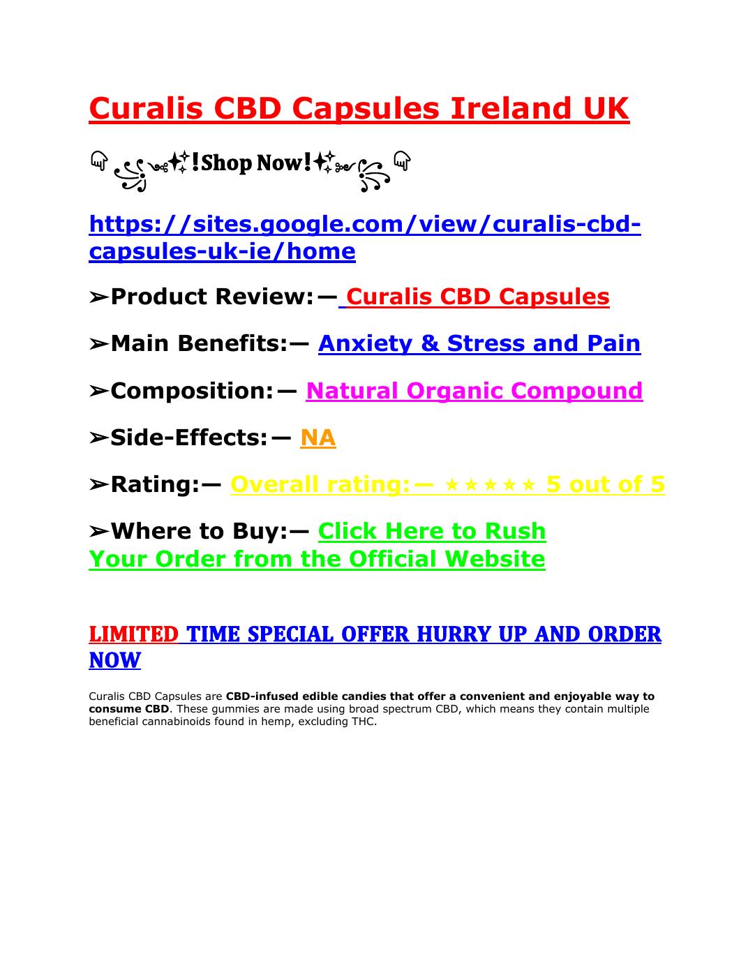 Curalis CBD Capsules Ireland UK (Official™) | PDF to Flipbook