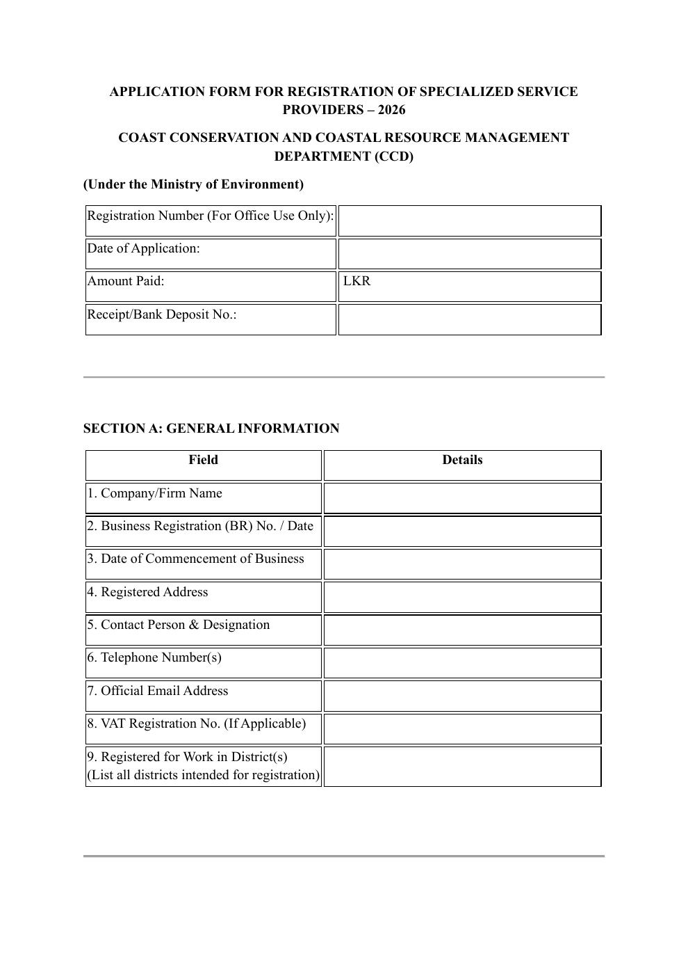 APLLICATION FORM FOR SERVICE PROVIDERS | PDF to Flipbook