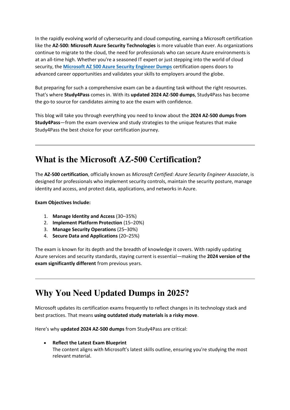 AZ 500 Azure Security Engineer – Study4pass Top Choice! | PDF to Flipbook