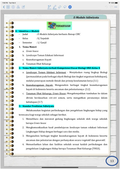 Pendahuluan E-Module Adiwiyata