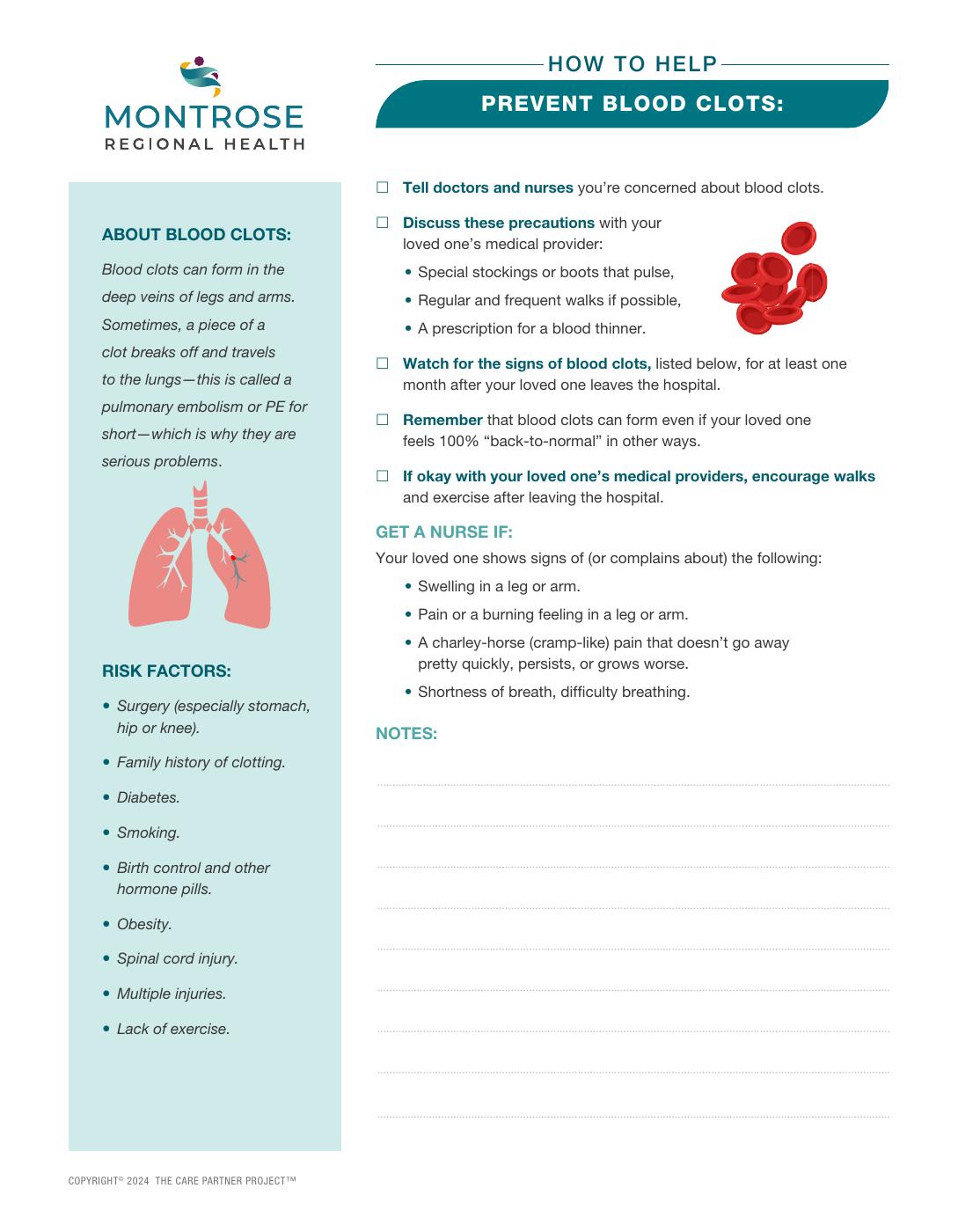 Prevent Blood Clots