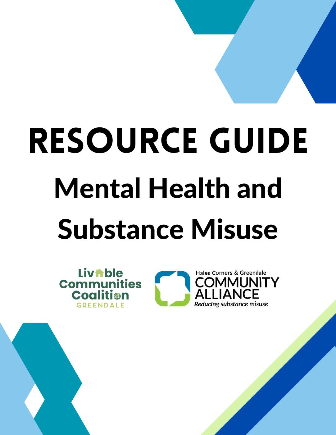 Resource Guide Mental Health and Substance Abuse