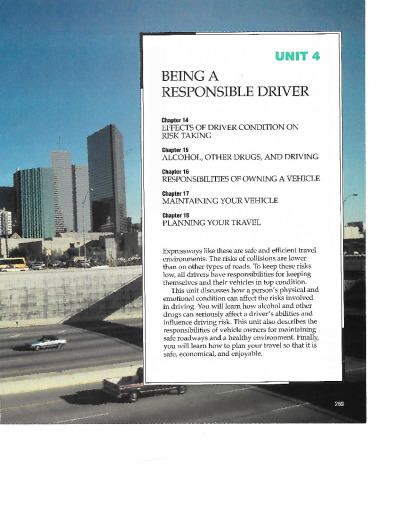 Chapter 14 Effects of Driver Condition on Risk Taking