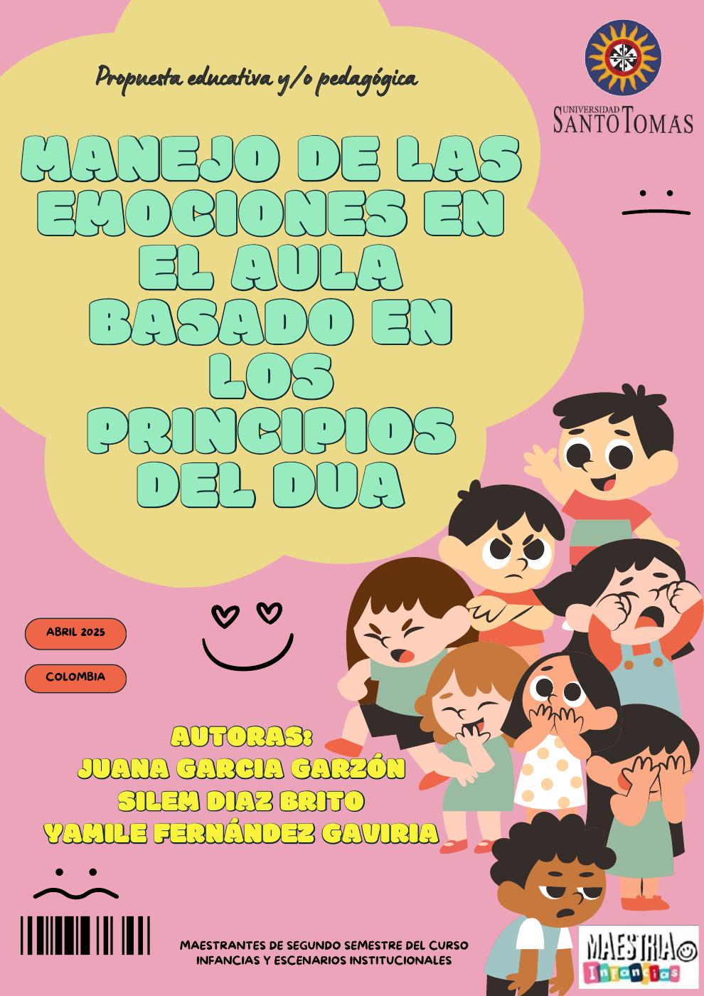 Manejo de las emociones en el aula basado en los principios del DUA ...