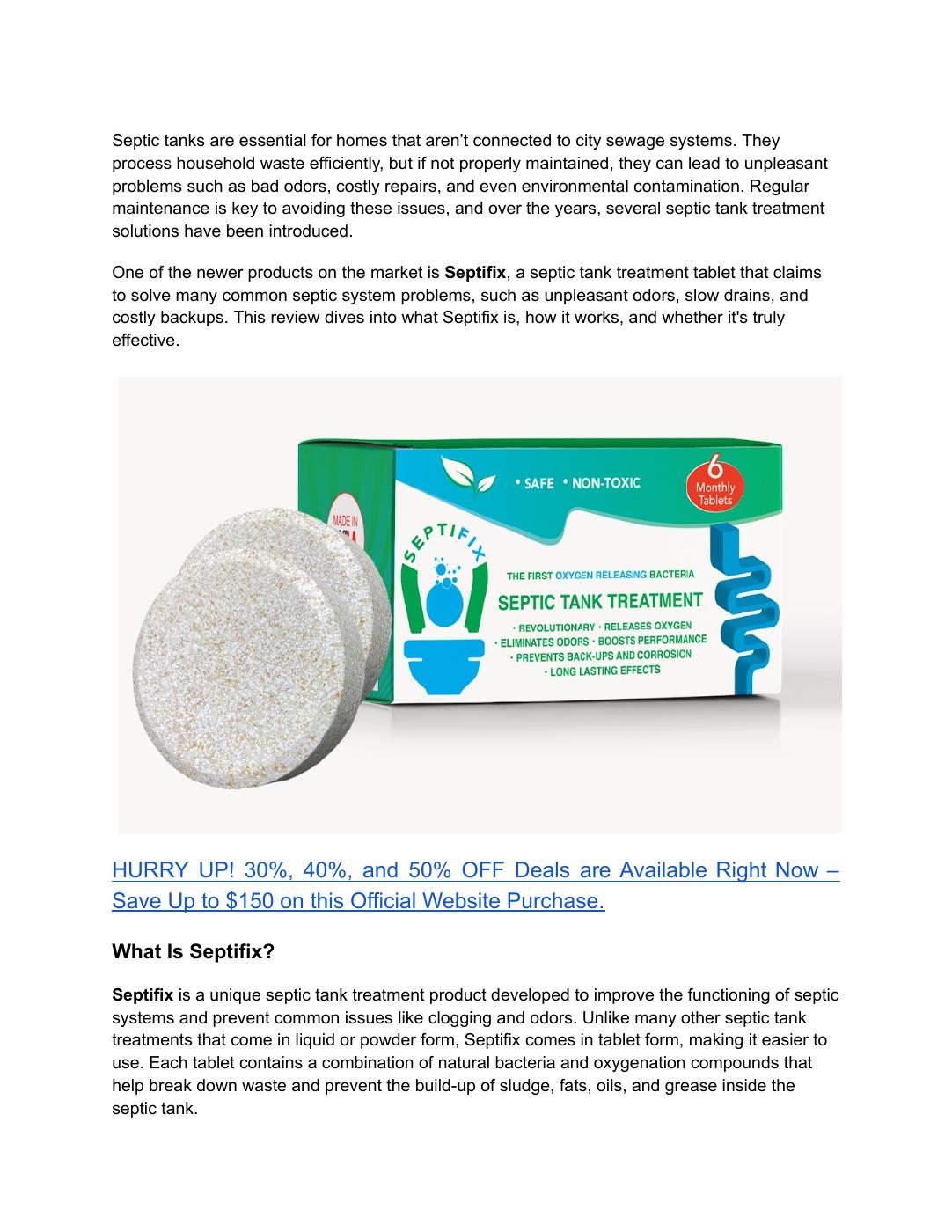 Septifix Tablets Reviews: Pros, Cons, and Final Thoughts | PDF to Flipbook