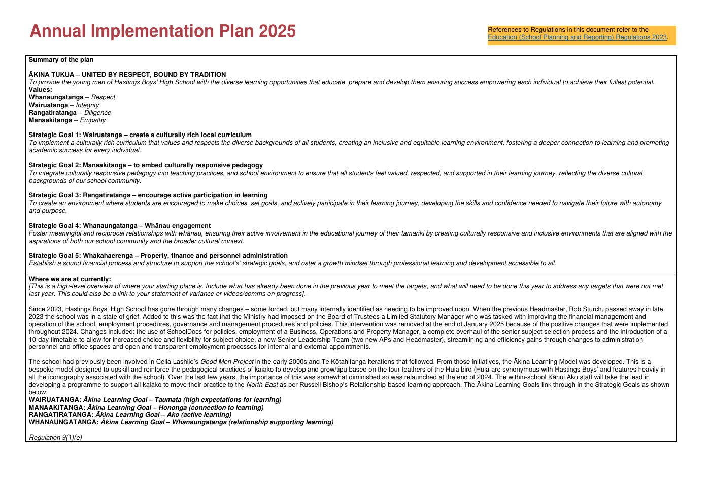 HBHS Annual Implementation Pla 2025 | PDF to Flipbook