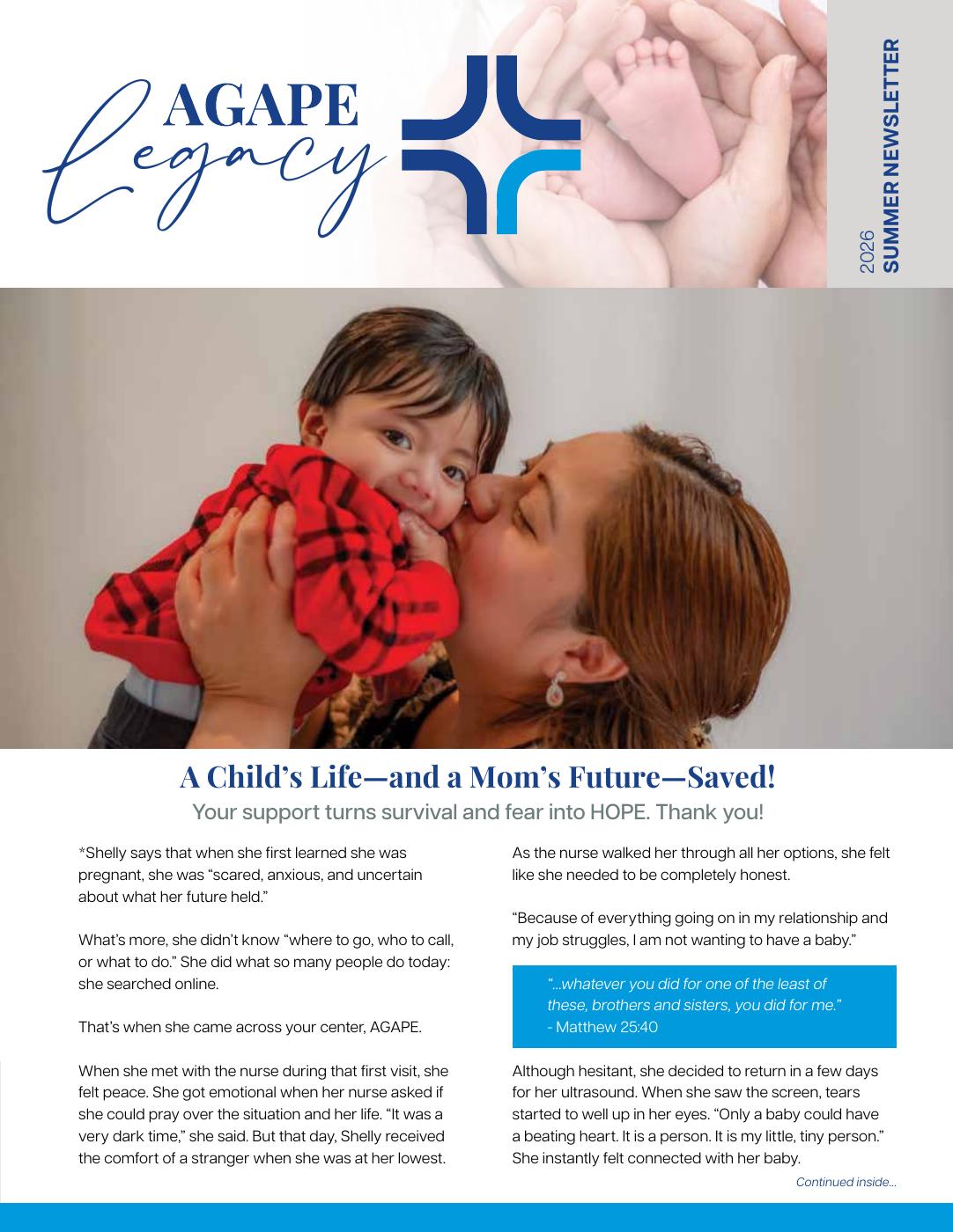 AGAPE Summer 2026 Newsletter