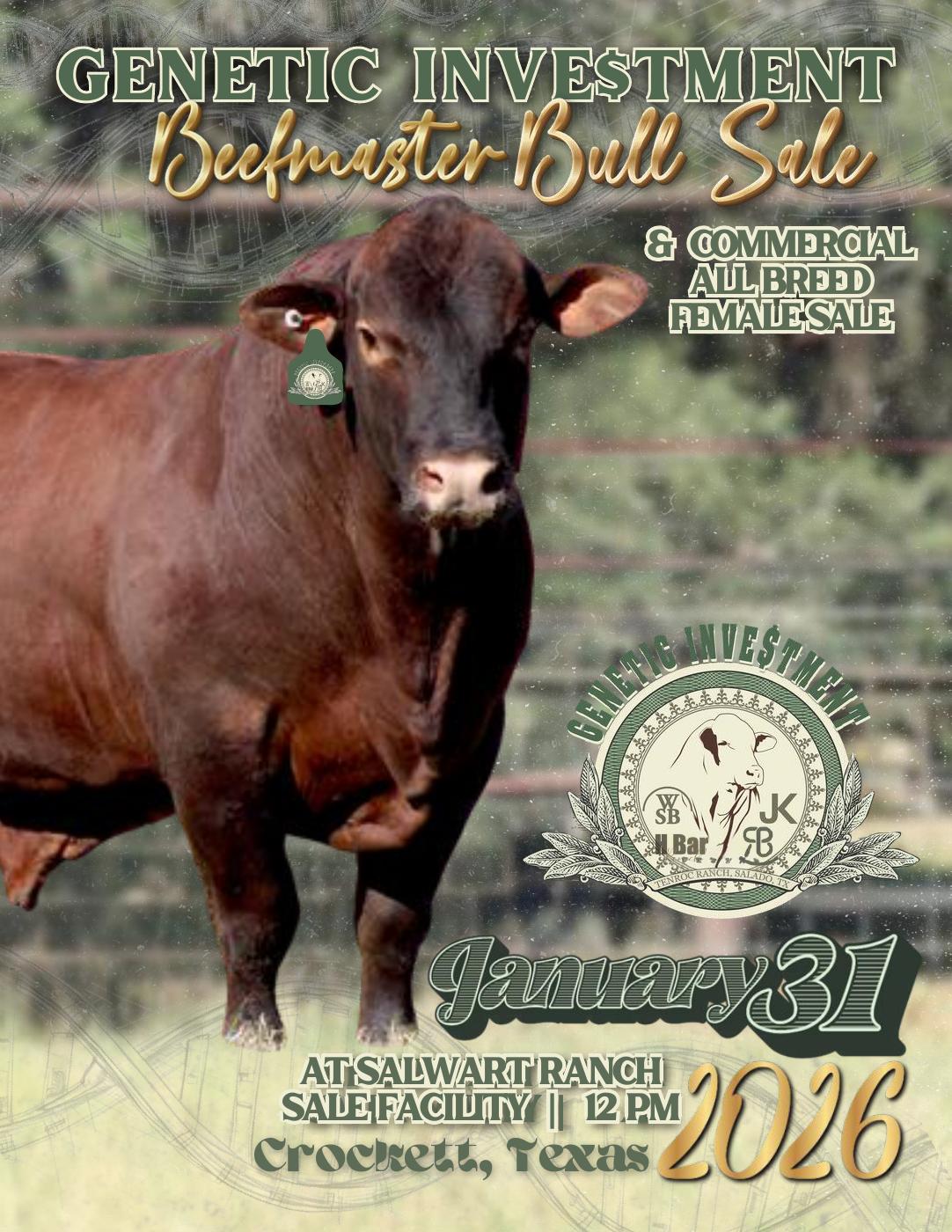 2026 Genetic Investment Beefmaster Bull Sale | PDF to Flipbook