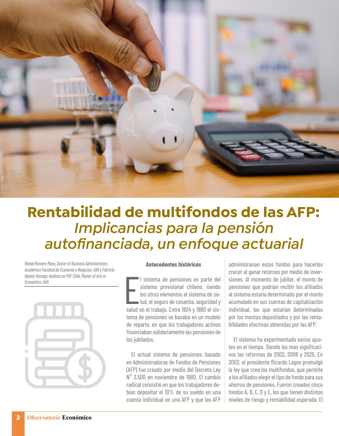 Rentabilidad de multifondos de las AFP: Implicancias para la pensión ...