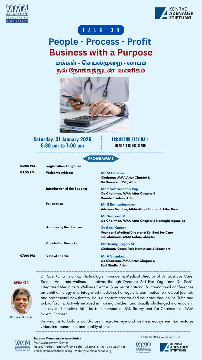 People-Process-Profit - 31 Jan 2026 at Attur