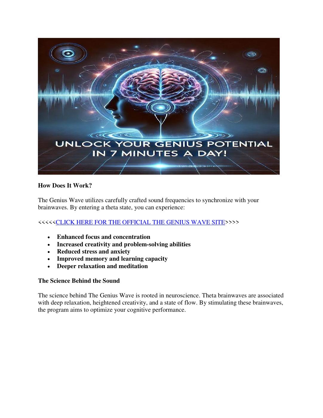 Unlocking Your Brain’s Hidden Potential with The Genius Wave ...