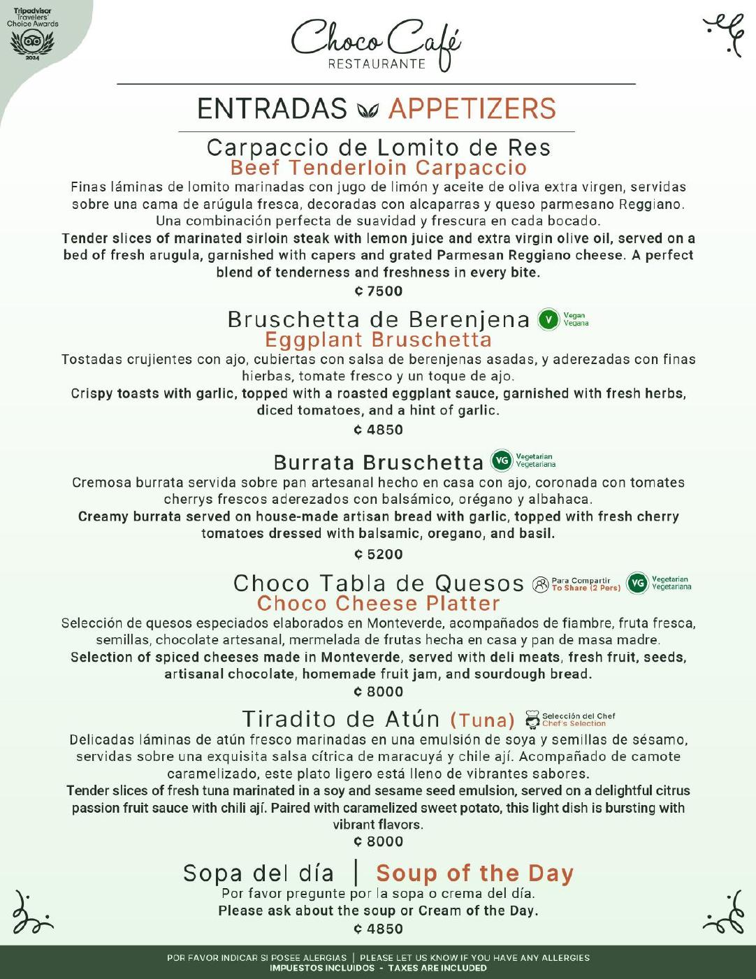 Menu Choco Café Restaurante | PDF to Flipbook