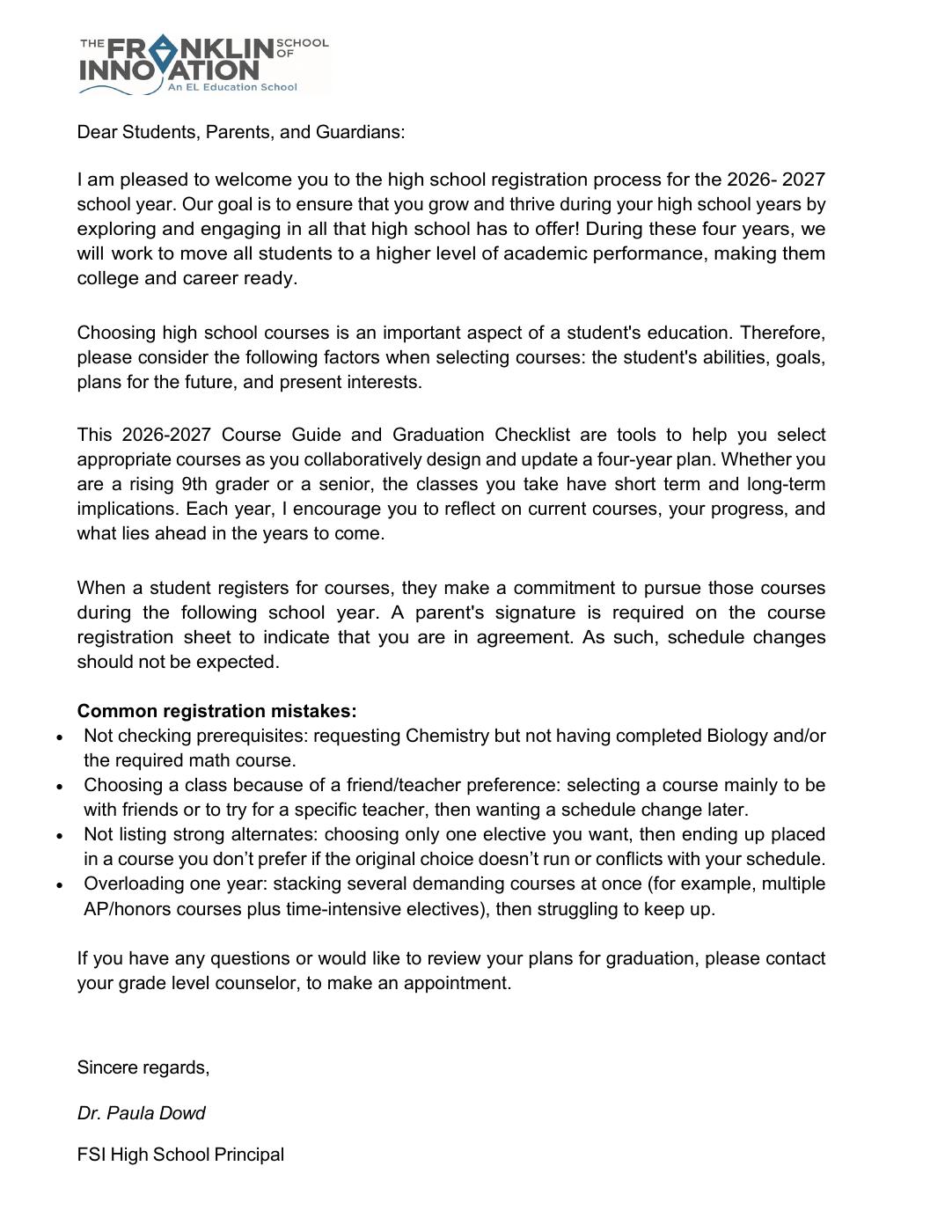 2026-2027 Course Descriptions and Planning Guide | PDF to Flipbook