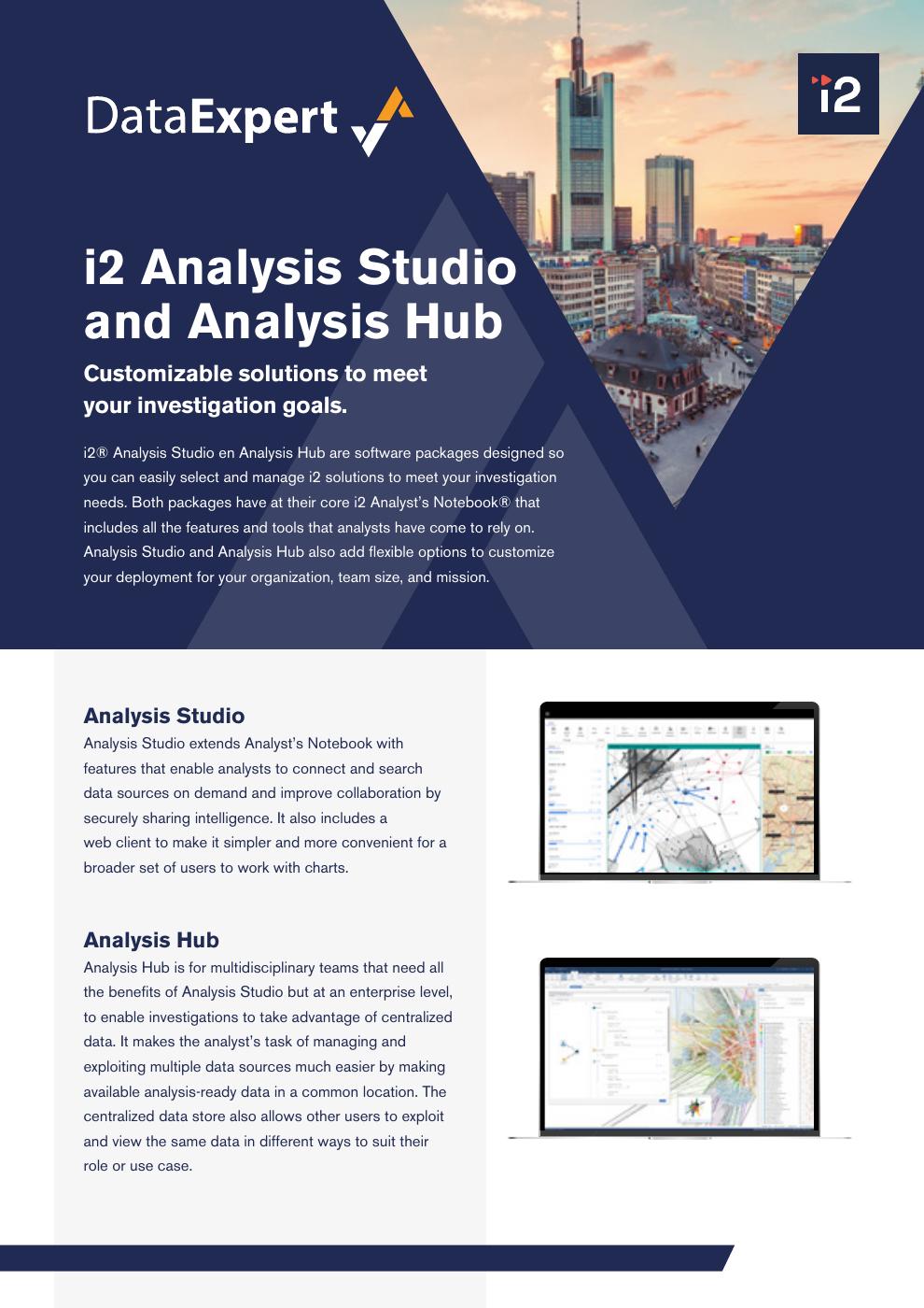 i2 Analysis Studio and Analysis Hub