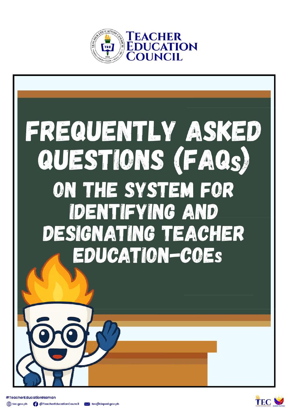 Teacher Education-COE Frequently Asked Questions (FAQs) 2026 | PDF to ...