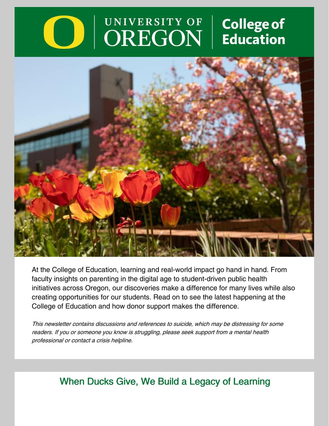 COE Impact Newsletter Spring 2025