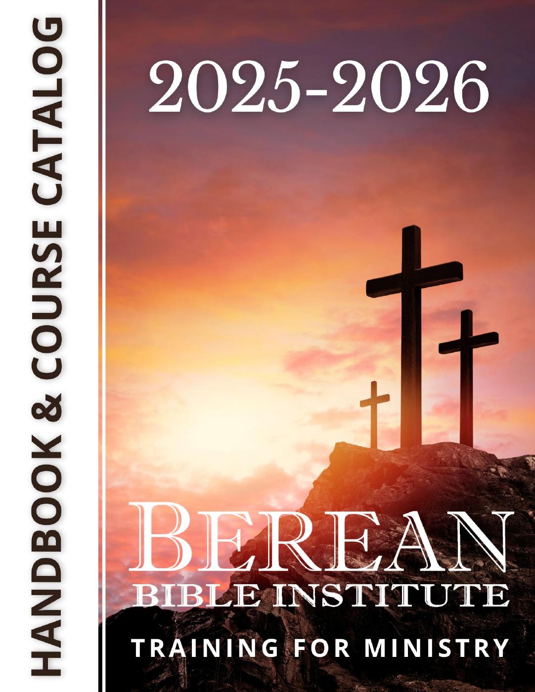 2025-2026 BBI Handbook & Course Catalog