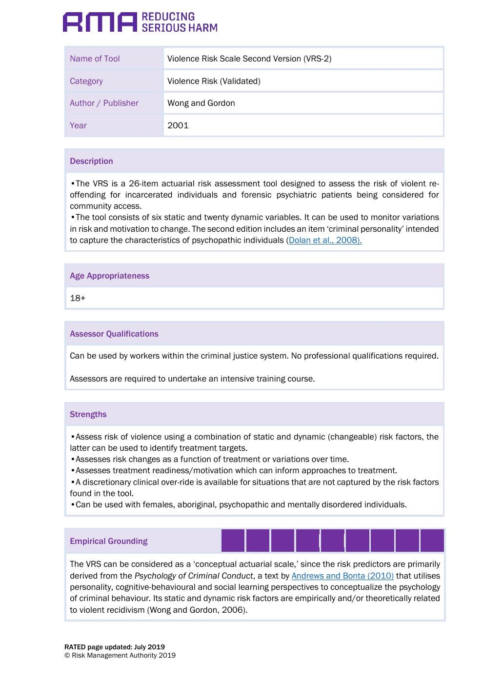 Violence Risk (Validated) | PDF to Flipbook