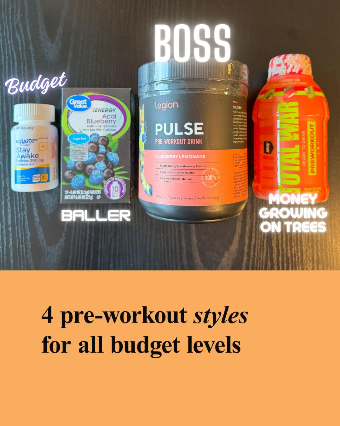 4 Pre-Workout Styles for All Budget Levels
