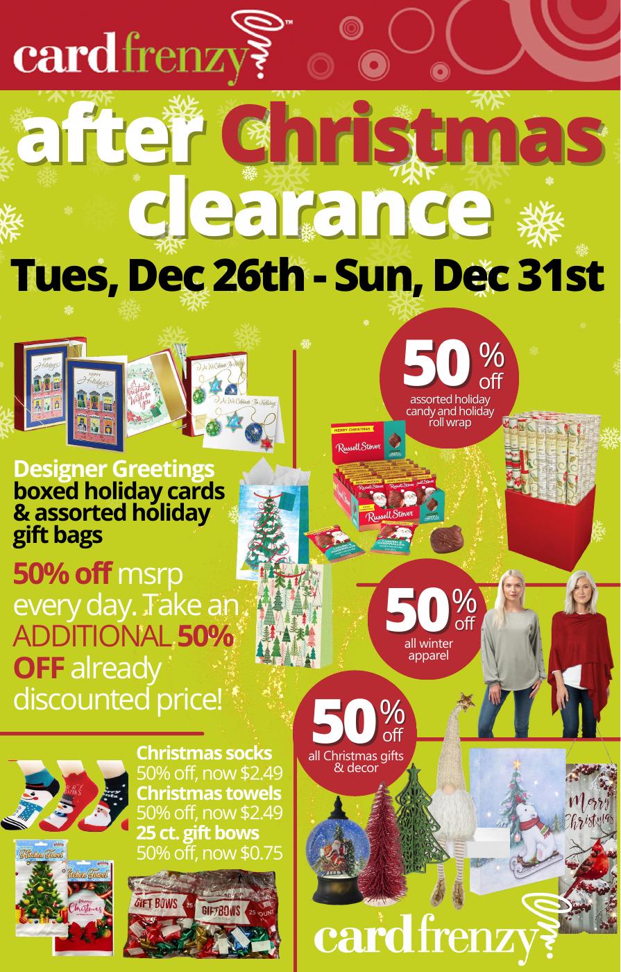 After Christmas Clearance