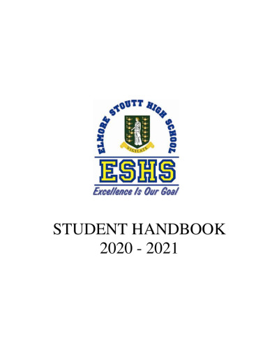 ESHS STUDENT HANDBOOK 2021 - 2022