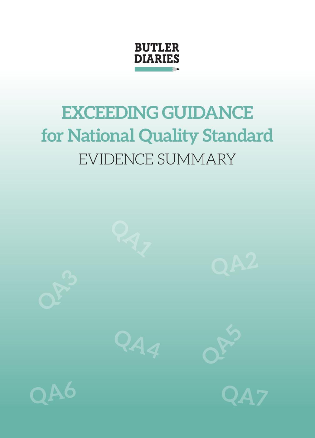 Exceeding Guidance for National Quality Standard: Evidence Summary ...