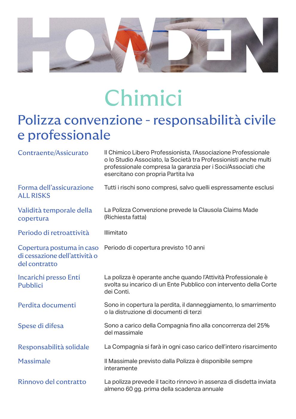 Polizza Convenzione - Responsabilità Civile E Professionale