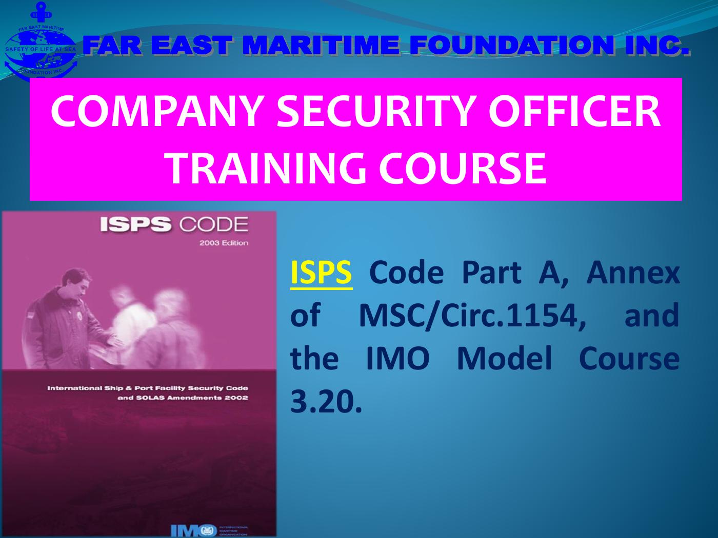 COMPANY SECURITY OFFICER (CSO) | PDF to Flipbook