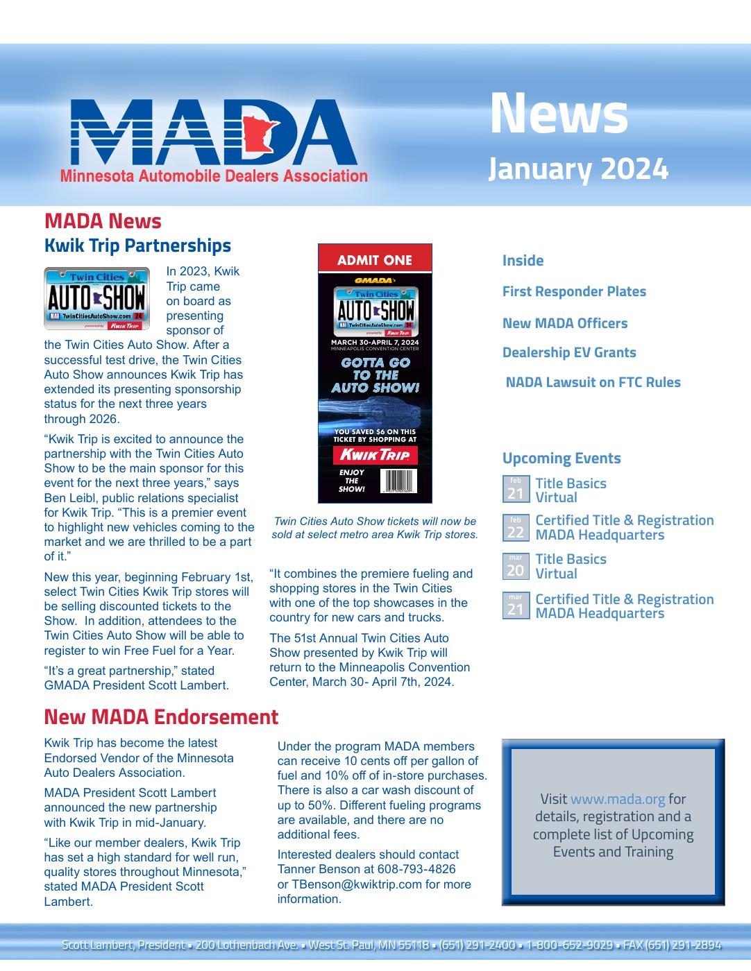 MADA 2024 January Newsletter PDF to Flipbook