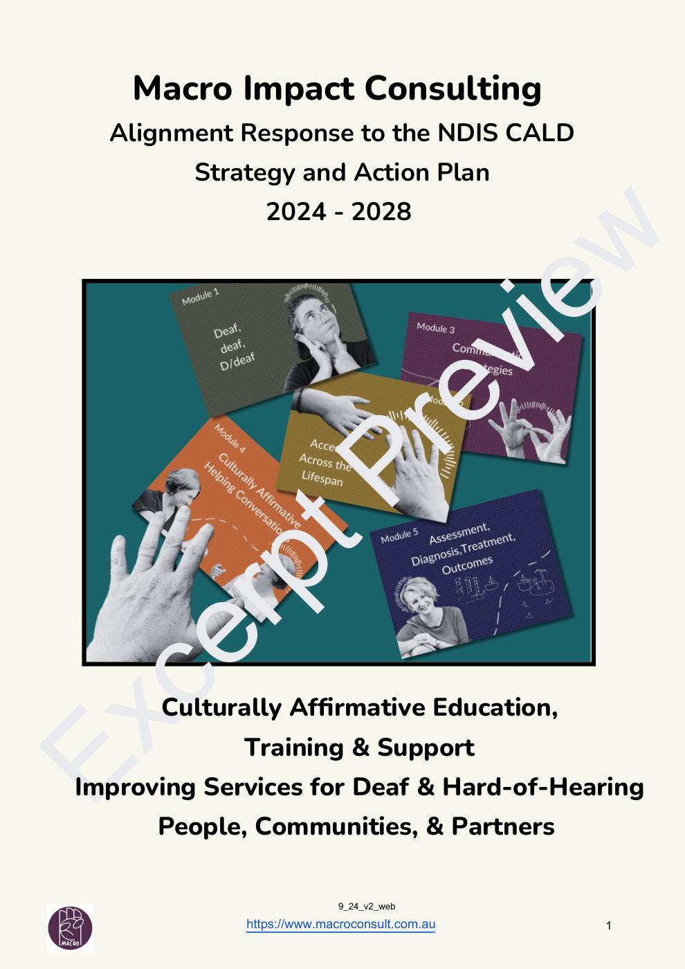 Excerpt - NDIA CALD Strategy Alignment Response | PDF to Flipbook