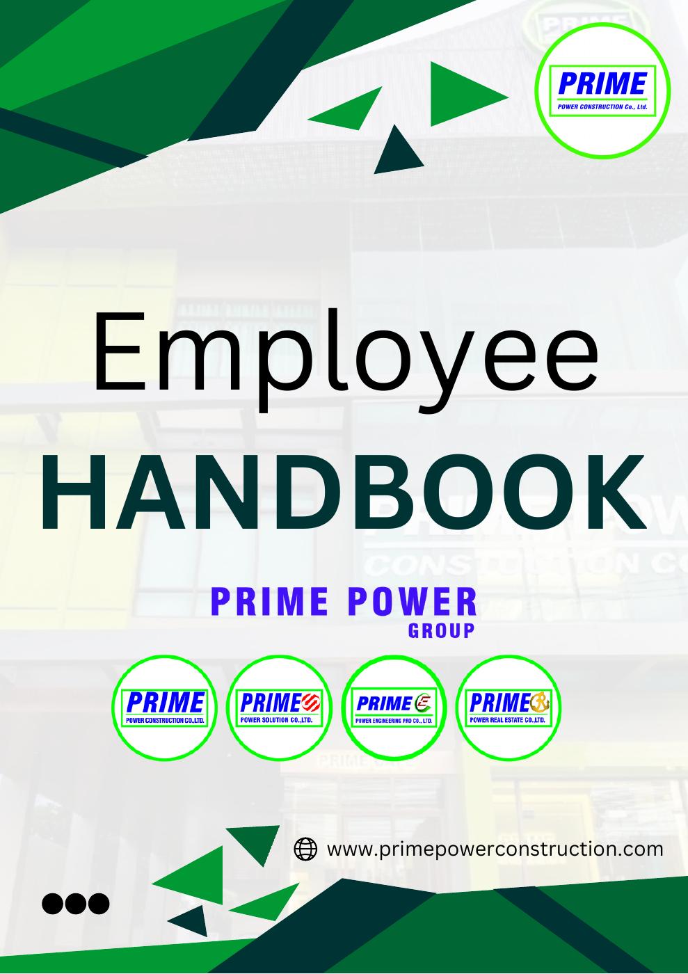 PRIME POWER GROUP EMPLOYEE HANDBOOK PDF to Flipbook