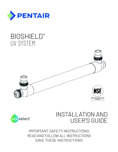 Bioshield UV Sanitizer Manual (English)