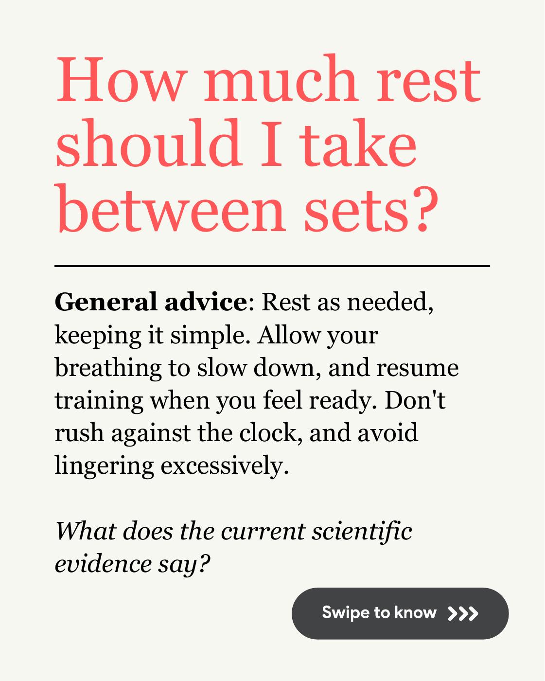 How Much Rest Should I Take Between Sets