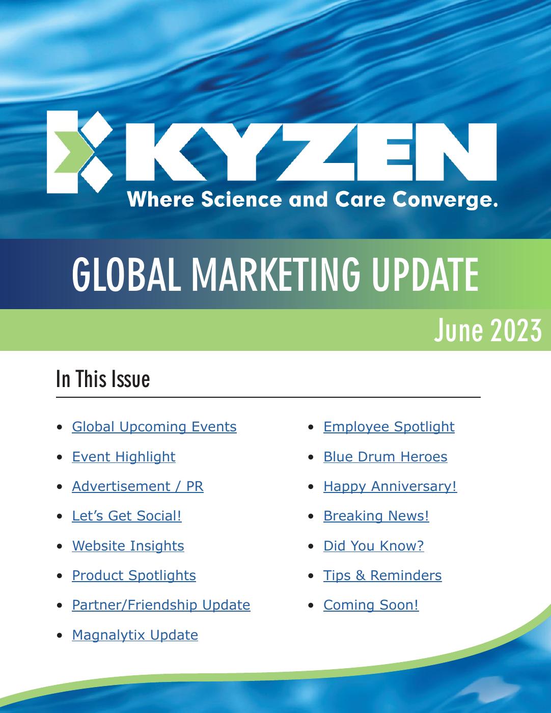 KYZEN Marketing Monthly Update - 6, 2023