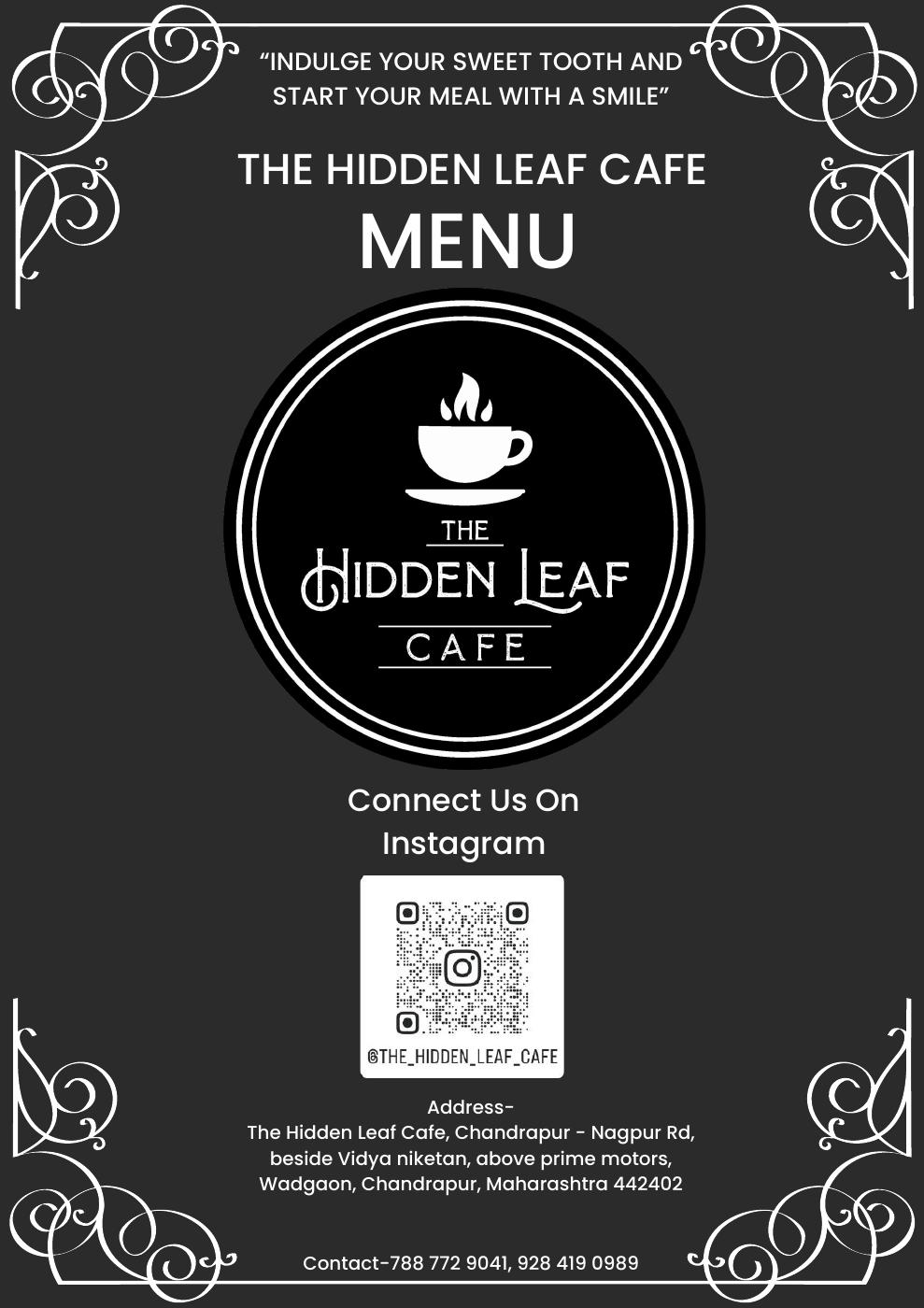 The Hidden Leaf Cafe Menu 