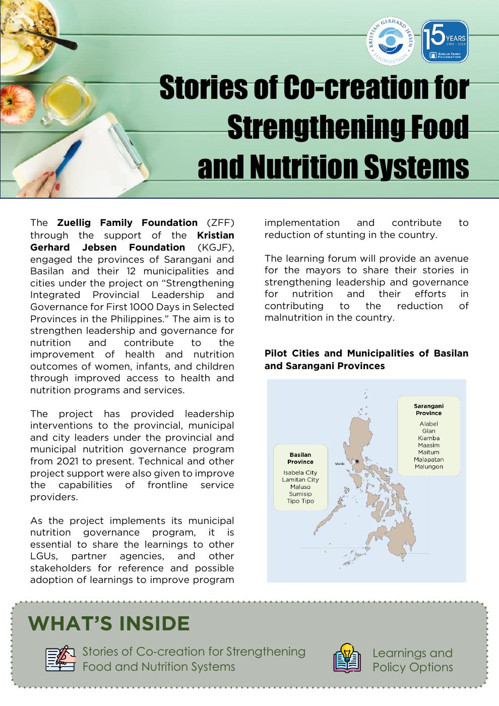 Stories Of Co Creation For Strengthening Food And Nutrition Systems