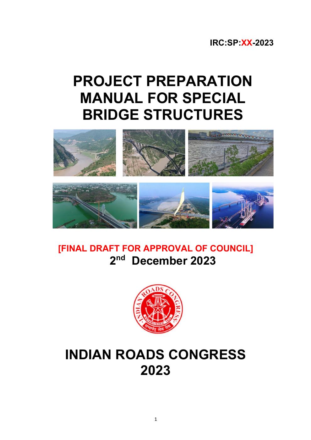 Draft Project Preparation Manual for Special Bridge Structures