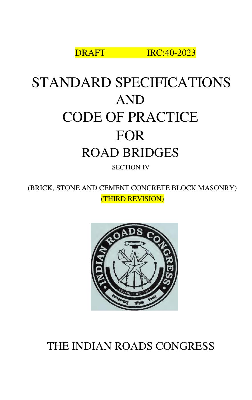 6.DRAFT REVISION OF IRC 40