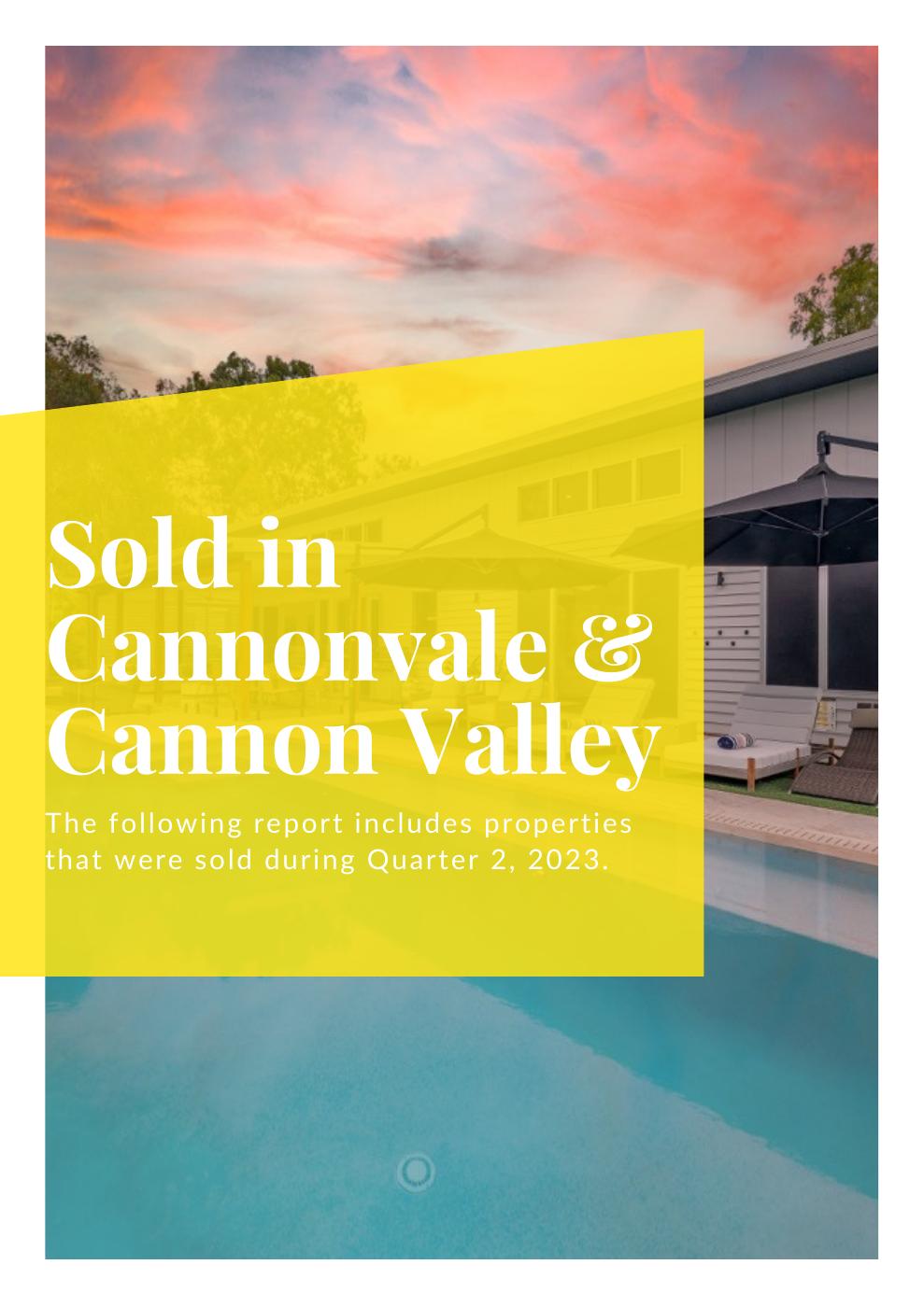 Cannonvale & Cannon Valley Quarter 2, 2023