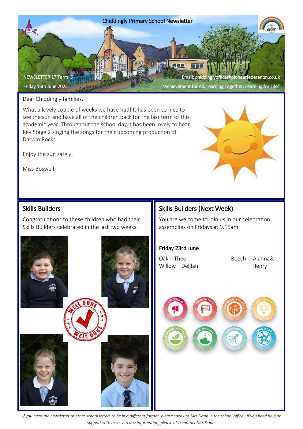 Newsletter 16th June