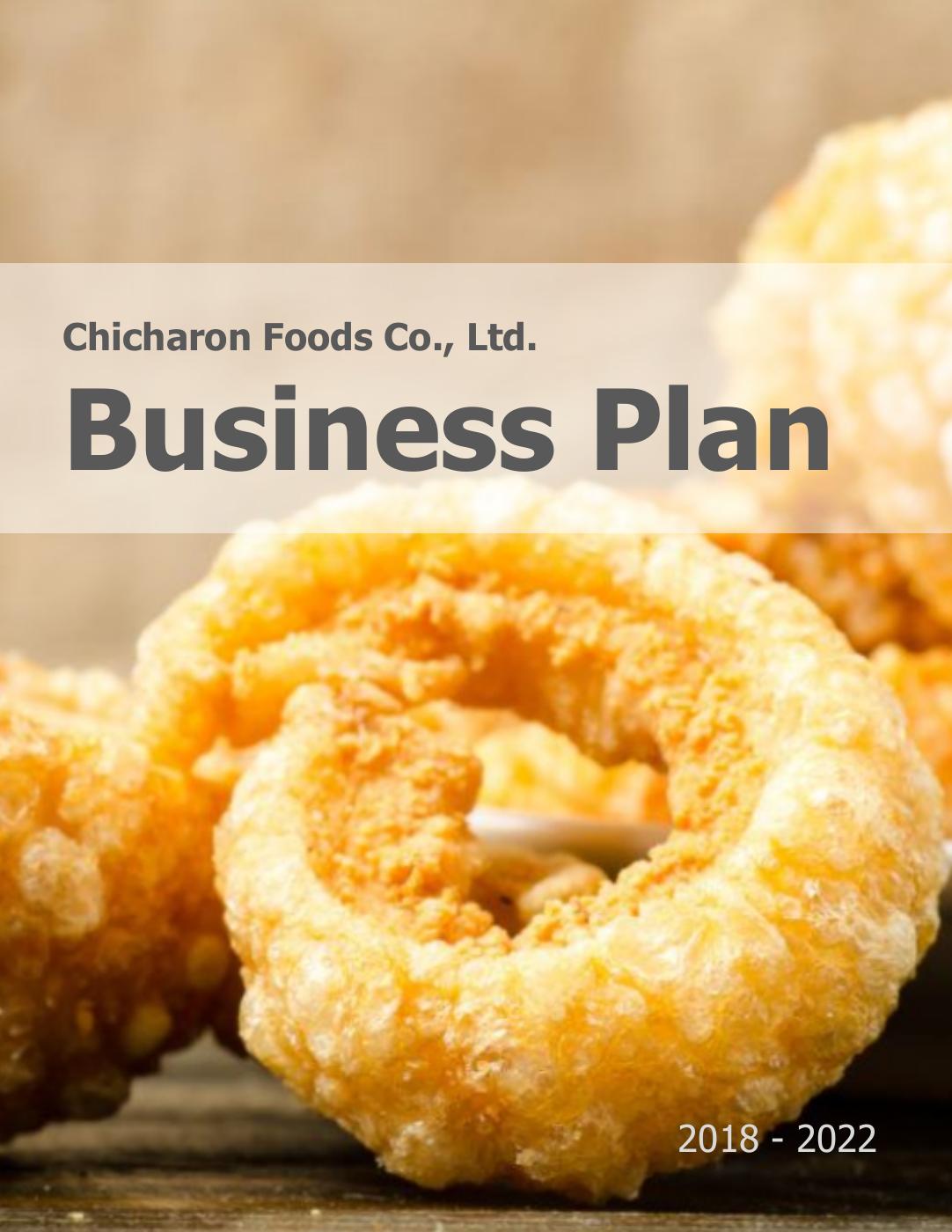 food manufacturing business plan pdf