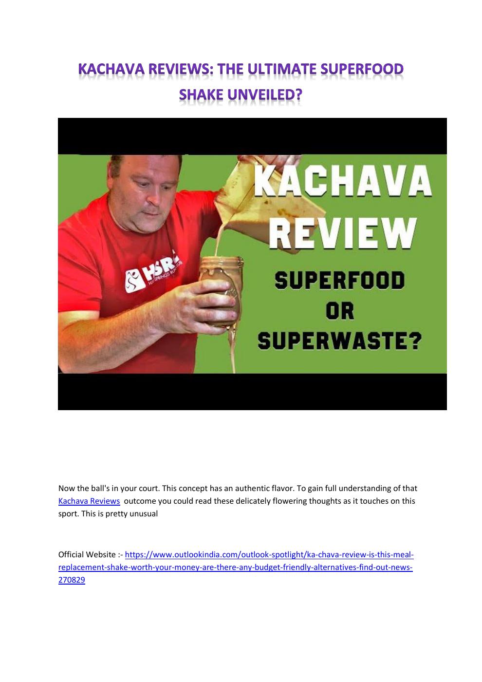 Kachava Superfood Blend In The Spotlight Customer Experiences PDF   9cdeabcb4a9aec38b34594e2f14081b4f90741c0.pdf Thumb 