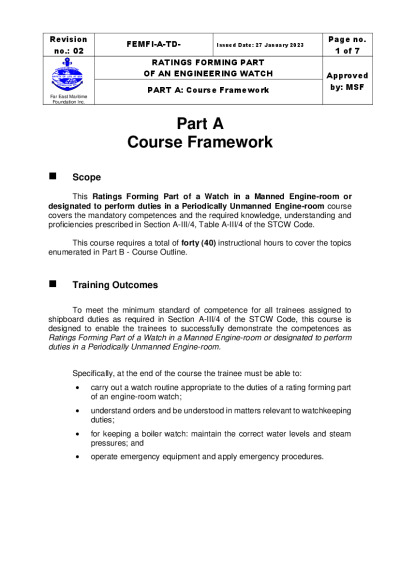 RFPEW COURSE FRAMEWORK | PDF to Flipbook