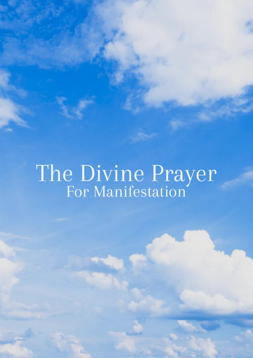 The Divine Prayer PDF One Minute Prayer for Manifestation