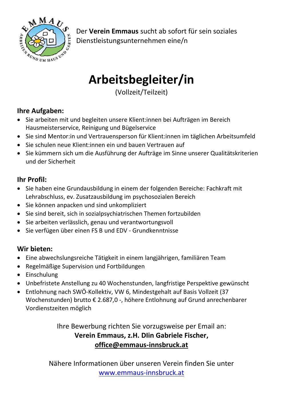 stellenanzeige pdf