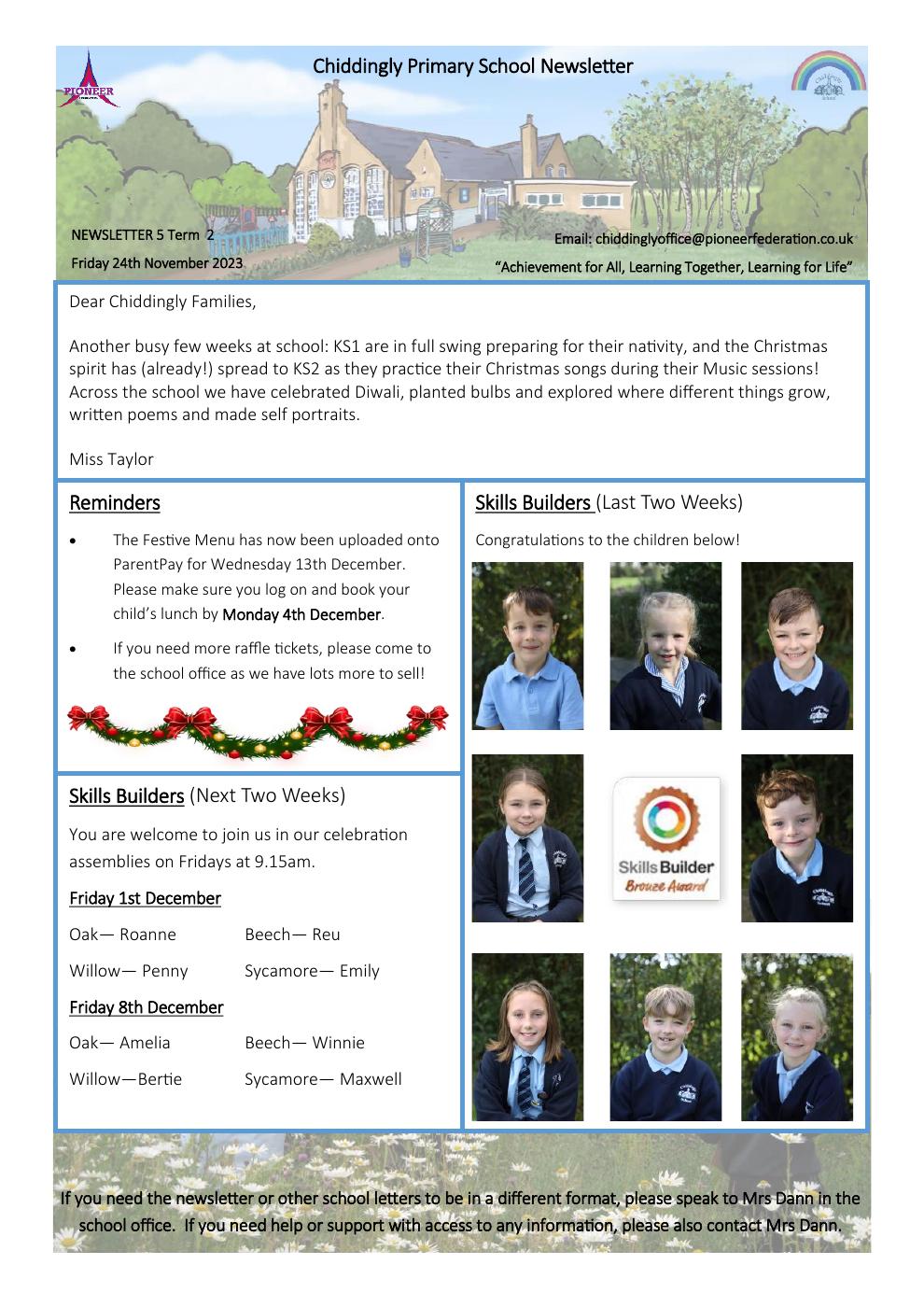 Newsletter 24th November